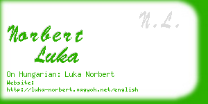 norbert luka business card